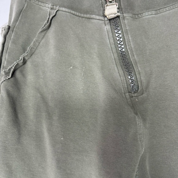 Crea concept pants joggers cargo distressed grey green zip up zipper unique luxe - Picture 8 of 10